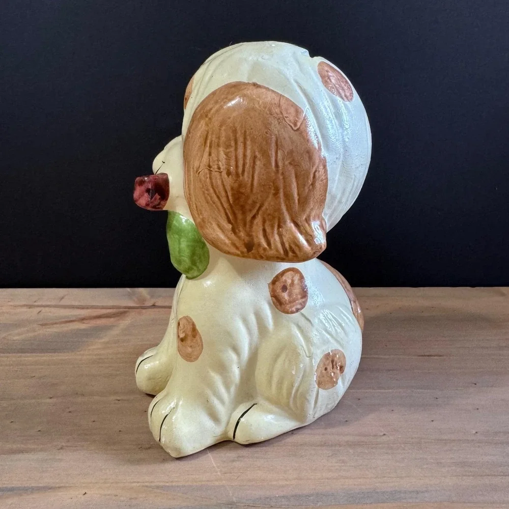 Vtg Enesco Anthropomorphic Ceramic Dog Piggy Bank 5.75